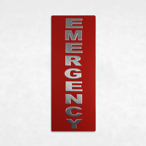 <h3>261529</h3> Red "Emergency Label" for VE-9x12 and VE-9x20 Series
