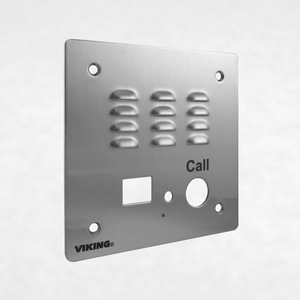 <h3>261805</h3> Stainless Steel Faceplate (5" x 5") for Models with Built-In Camera