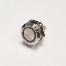 <h3>J103550</h3> Stainless Steel Button with Integrated Blue LED and Flush Actuator